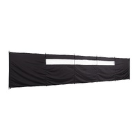 Randy & Travis Machinery Camping Windbreak 725x140cm Clear Windows Black