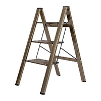 Randy & Travis Machinery 3 Step Foldable Ladder Anti-Slip Safety