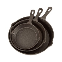 Randy & Travis Machinery 3PC Cast Iron Frying Pan Set Skillet Grill Cookware