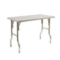 Brienz Stainless Steel Folding Kitchen Bench 122x61cm Commercial Prep
