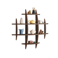 Randy & Travis 90x90cm Solid Wood Wall Mounted Display Shelf Antique