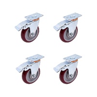 Randy & Travis 4 Pack 5 Inch Heavy Duty Locking Caster Wheels Swivel