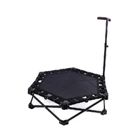 Foldable Fitness Trampoline with Handle Compact Folding Rebounder
