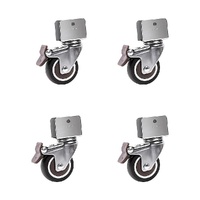 Randy & Travis Machinery TPE Swivel Castor Wheels 2" Brake Set 4