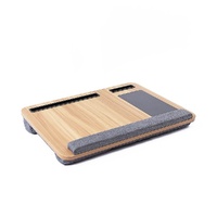 Randy & Travis Portable Lap Desk with Mouse Pad Cushion Oak