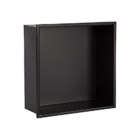 Brienz Stainless Steel Shower Niche 33x33cm Double Shelf Recessed
