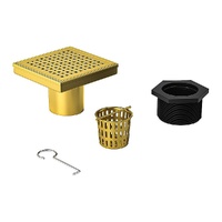 Della Francesca 15x15cm Square Shower Drain Gold 304 Stainless Steel