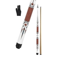 57" 2-Piece Maple Wood Billiard Pool Cue Sticks 19oz with Free Carry Bag for Smooth Control and Accuracy