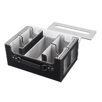 Randy & Travis Machinery Trading Card Storage Box 4 Row Magnetic Leather Case