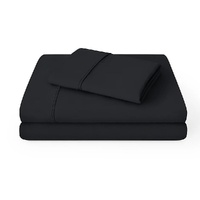Palermo Microfiber Sheet Set 4 Piece Queen Black Deep Pocket