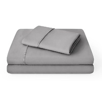 Palermo Microfiber Sheet Set 4 Piece Queen Grey Deep Pocket