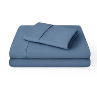 Palermo Microfiber Sheet Set 4 Piece Queen Light Blue