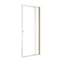 Adjustable Semi Frameless Shower Screen 82-90cm x 195cm With Gold Hardware & No Side Return For Modern Bathrooms