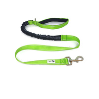 Moondidley Pets Bungee Dog Lead Nylon Reflective Green