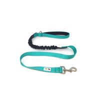 Moondidley Pets Bungee Dog Lead Nylon Reflective Turquoise
