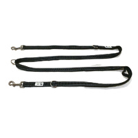 Moondidley Pets Multi Dog Lead 25mm Nylon Reflective Black