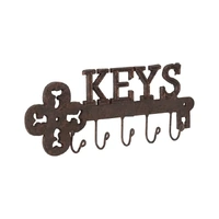 Cast Iron Trendy Wall Hanging Key w 5 Hooks 31cm
