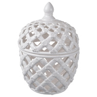 eWholesale Lattice Decorative Lidded Jar Flower 29cm