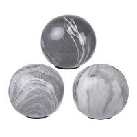 eWholesale Set 3 Grey Marbleized Balls 10cm