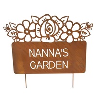 Nanna'S Garden Rust Garden Stake 42cm