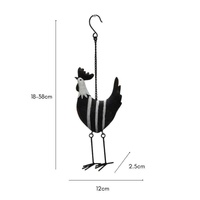 Hanging Black + White Stripe Chook