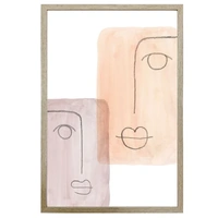Mixed Emotions Wall Print w Oak finish frame & glass 60cm