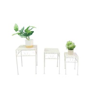 Set 3 Bordeaux Square Tables / Potplant Stands 38cm, 33cm, 28cm