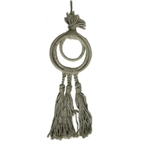 Three Ring Triple Tassel Taupe Colour 43cm