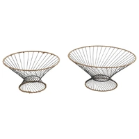 Set 2 Nested Tropea Round Footed Bowls 36x18cm