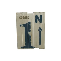 Wood Look Wall Plaque - No.1 46cm