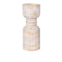 Contemporary Carved Loop Pillar Candleholder 30cm