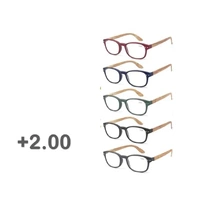 Bulk 24 Bamboo Look Arm Reading Glasses +2.0