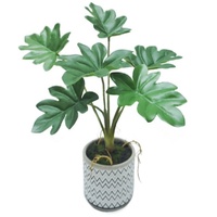eWholesale Artificial Philodendron Ceramic Pot 31cm