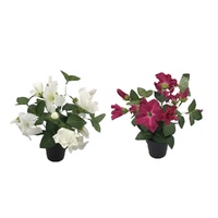 eWholesale Set 2 Artificial Flowers in Pot 30cm Assorted