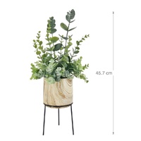 eWholesale Artificial Plant Ceramic Pot with Stand 45cm