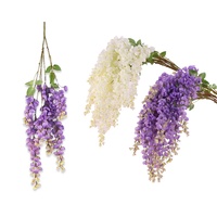 eWholesale Bulk 12 Artificial Wisteria Flower 25x106cm 2 Assorted