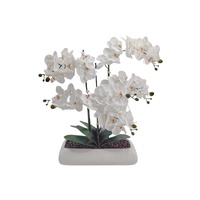 eWholesale White Orchid Artificial Plant Ceramic Pot 56x61cm