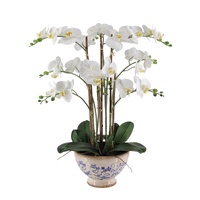 eWholesale Real Touch Artificial Orchid Ceramic Pot 68cm