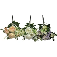 bulk 12 Artificial Pastel Blooms Floral Bunch 44cm