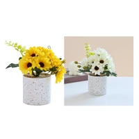 bulk 12 Artificial Sunflower In Pot 20cm