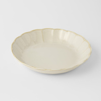 eWholesale Plate High Rim 21.8cm Ivory Rinka Glaze