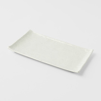 eWholesale 24cm White Contour Glaze Sushi Plate