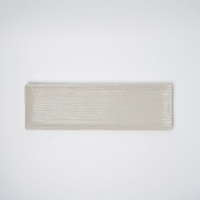 eWholesale 33.2cm White Contour Glaze Sashimi Plate