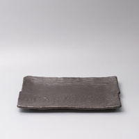 eWholesale Platter Rectangular 32cm Matte Black Glaze