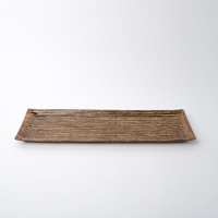 eWholesale Sashimi Plate 33.2cm Amber Contour Glaze