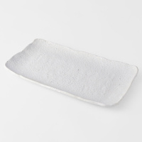 eWholesale Rectangular Platter 35cm Shell White Glaze