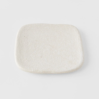 eWholesale Square Plate 19cm Shell White Glaze