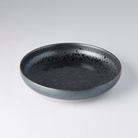 eWholesale High Rim Plate 22cm Black Pearl Glaze