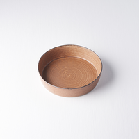 eWholesale Plate High Rim 17cm Toffee Glaze