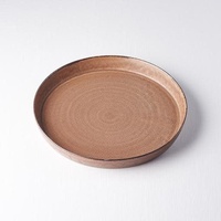 eWholesale Plate High Rim 25cm Toffee Glaze